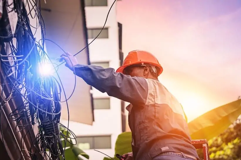 Electrical hazard on construction site